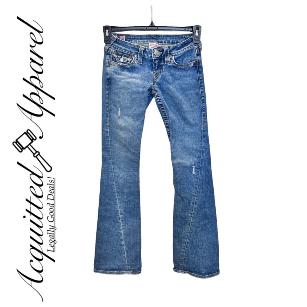 True Religion Joey Twisted Seam Flare Leg Jeans